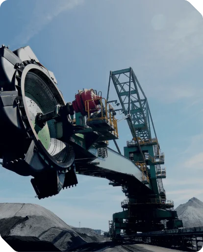Bucket-wheel excavator at a raw materials site